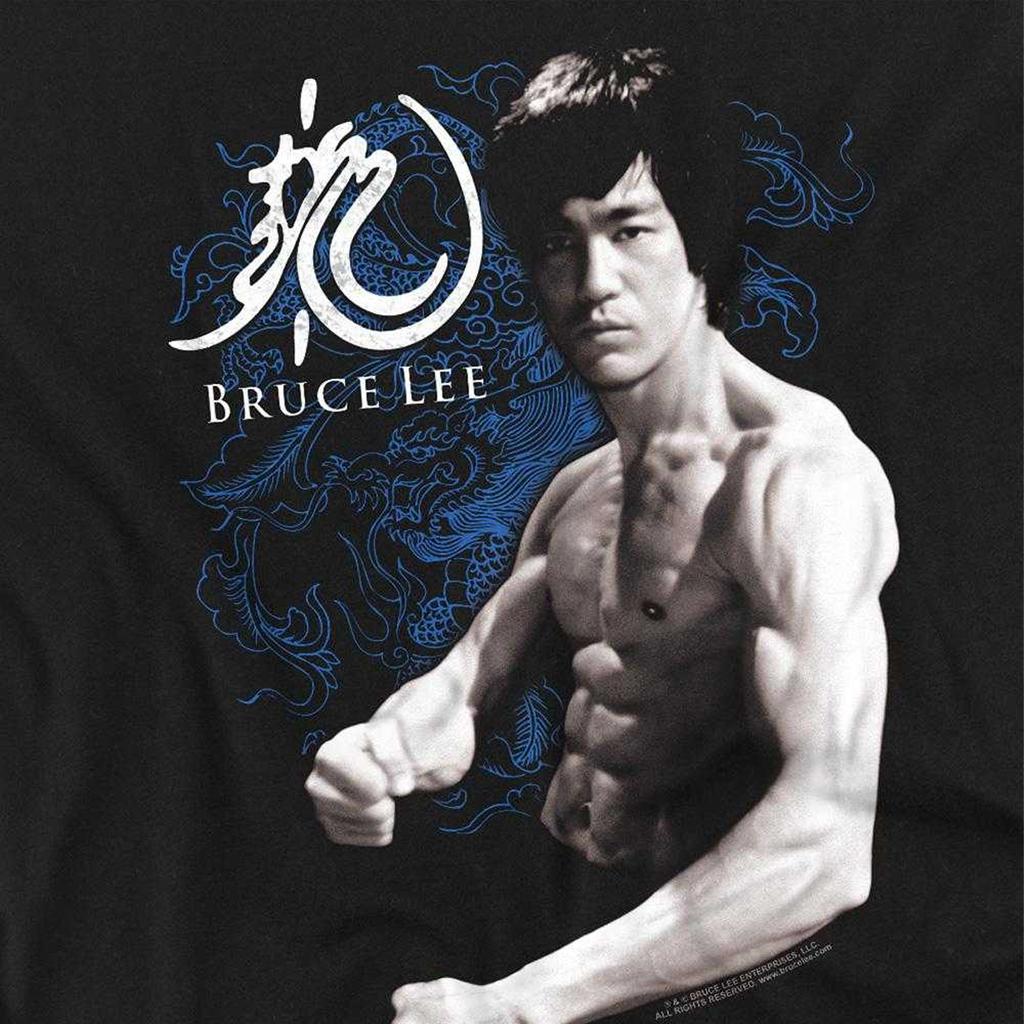 Bruce Lee Unisex Adult Dragon Stance Long-Sleeved T-Shirt