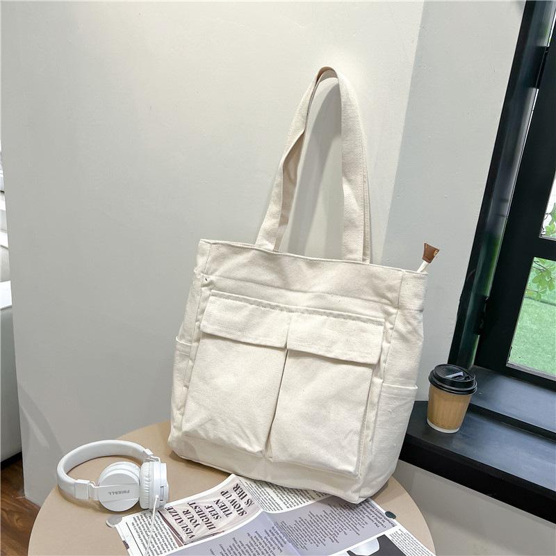 

Men s Shoulder Bags Simple Large Capacity Canvas Bags Multiple Pockets Nyl Laptop Bag Student Book Bag For Commuting бежевый