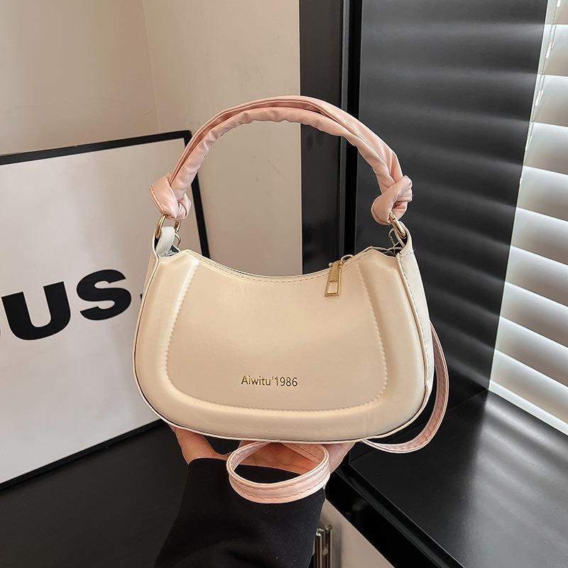 Niszowa torba listonoszka w kształcie półksiężyca, codzienna biała moda, piękna torba na ramię, torebka damska