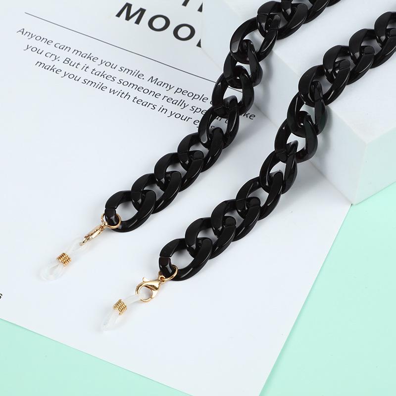 

Креативные красочные акриловые маски и очки с антипадающей подвесной цепью своими руками, доступны в нескольких цветах чёрный