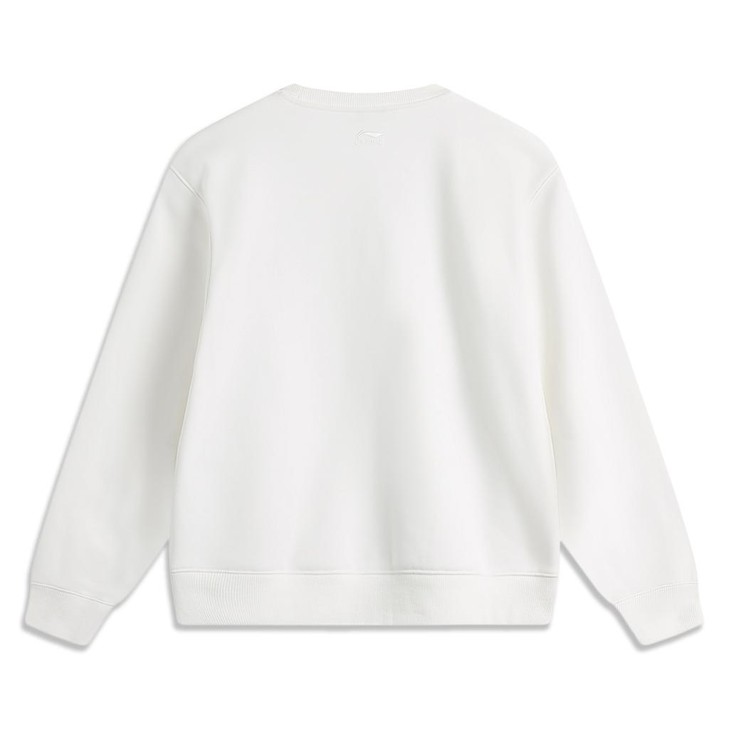 Li Ning × Disney Collaboration Pixar Strawberry Bear Series Cartoon Letter Round Neck Comfortable Breathable Fleece Warm Sweatshirt AWDU432-5