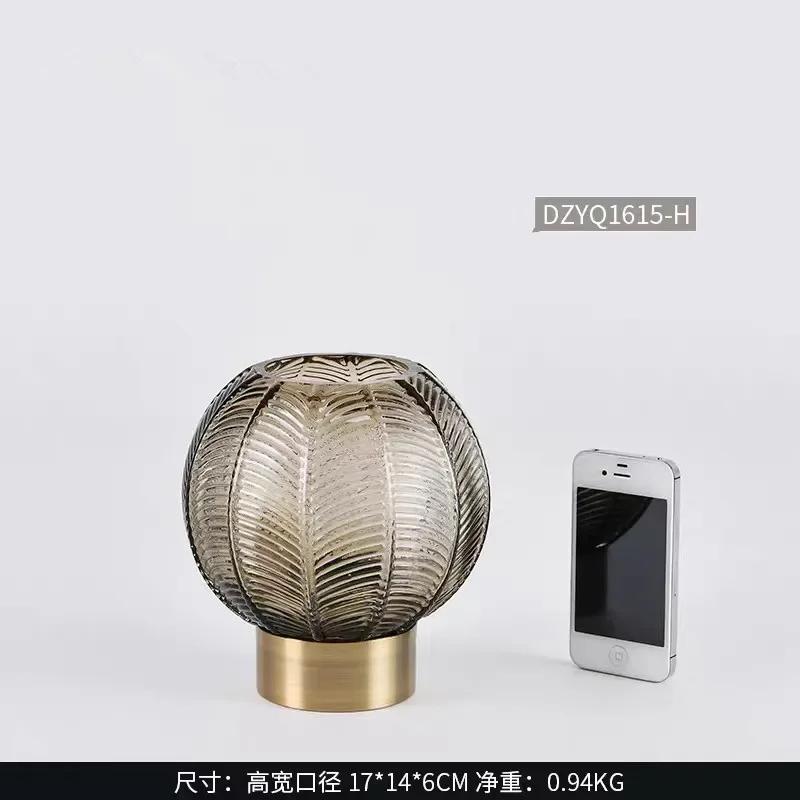 

Креативная металлическая стеклянная ваза, легкая, роскошная цветочная посуда, украшение для дома, декоративное украшение, цветочная композиция для гостиной, Jarrones