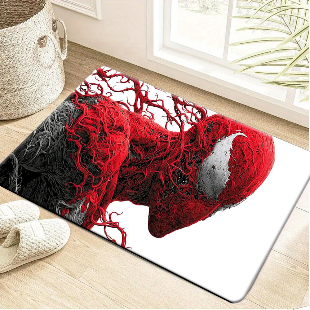 1pc MARVEL Deadpool Bath Mat & Rug Suitable for Bathroom, Non-Slip Large with Iconic Deadpool Poster, Machine Washable Flannel
