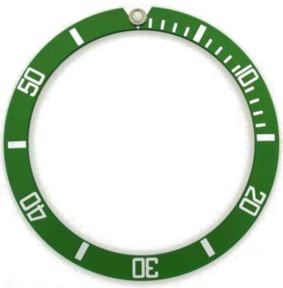 King Watch Parts Compatible with Rolex Submariner Bezel Disc Aftermarket Part 16610 Green [Import Original] - - -