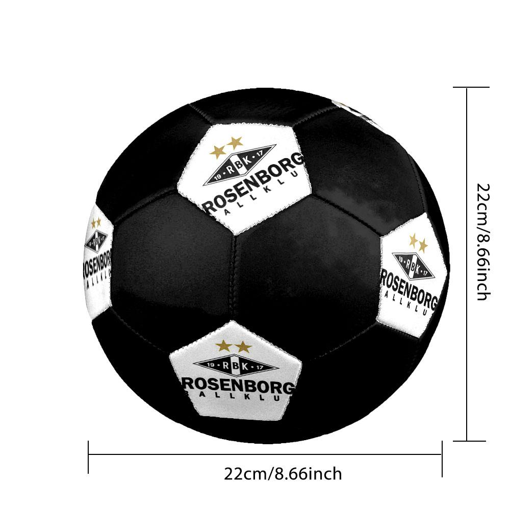 1PC Rosenborg Ballklub logo size 5 soccer ball PrahaIndoor Soccer Ball Colorful All Ages Machine Stitched PVC Competition Ready Durable High-Bounce