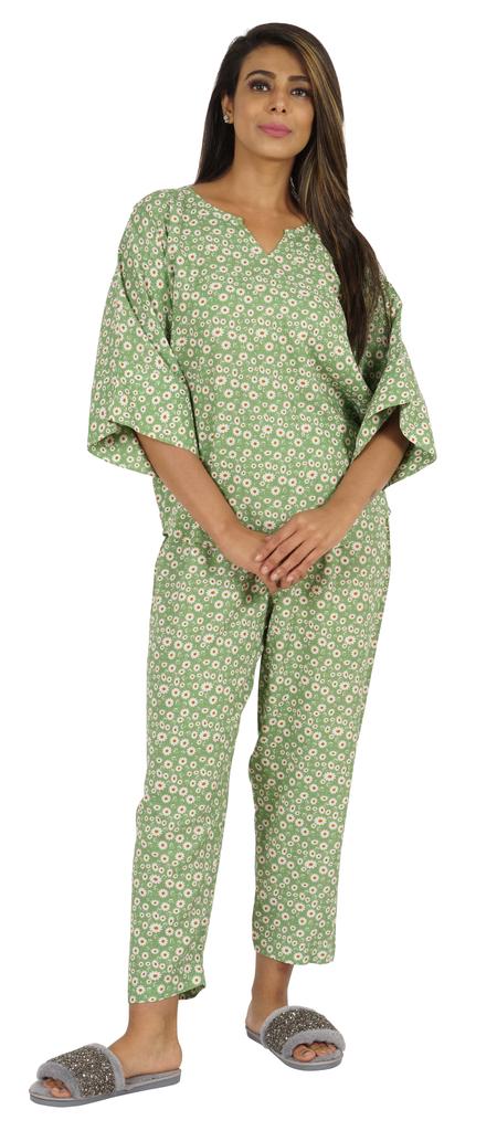 Phagun Women Loungewear 2Pcs Pajama Set Sleepwear Top & Pajama Asian