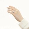 Gorgeous Antique  Silver Interweave Winding  Retro White Zircon Rings for Women Anniversary Party