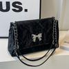 2024 New Spring Korean Style Large Capacity Butterfly Bow Chain Underarm Tote Bag Women's Bag