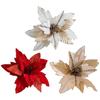 Christmas Flower Ornament Christmas Poinsettia Ornament Party Decoration Wedding Decoration For Christmas Tree