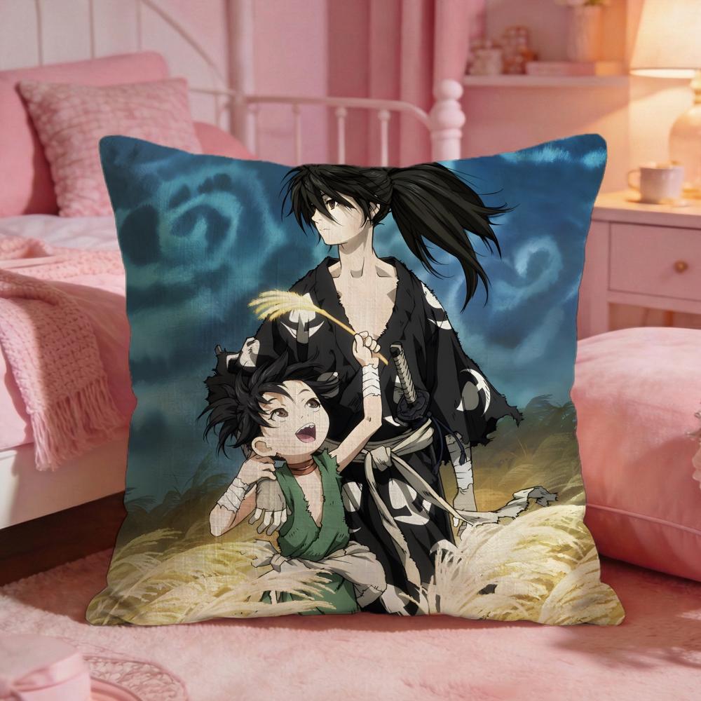 dDororo cute Cushion Cover Premium Comfort Reversible Pillow Cove Two in One Design for Any Room  Car Interior