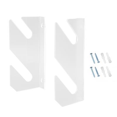 2 Tier Skateboard Wall Mount Rack Acrylic Space Saving Stable Easy Install for Longboard Snowboard