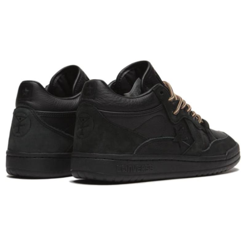 Alltimers X Converse Fastbreak Pro Breathable Mid-Top Board Shoes Unisex Black Gold