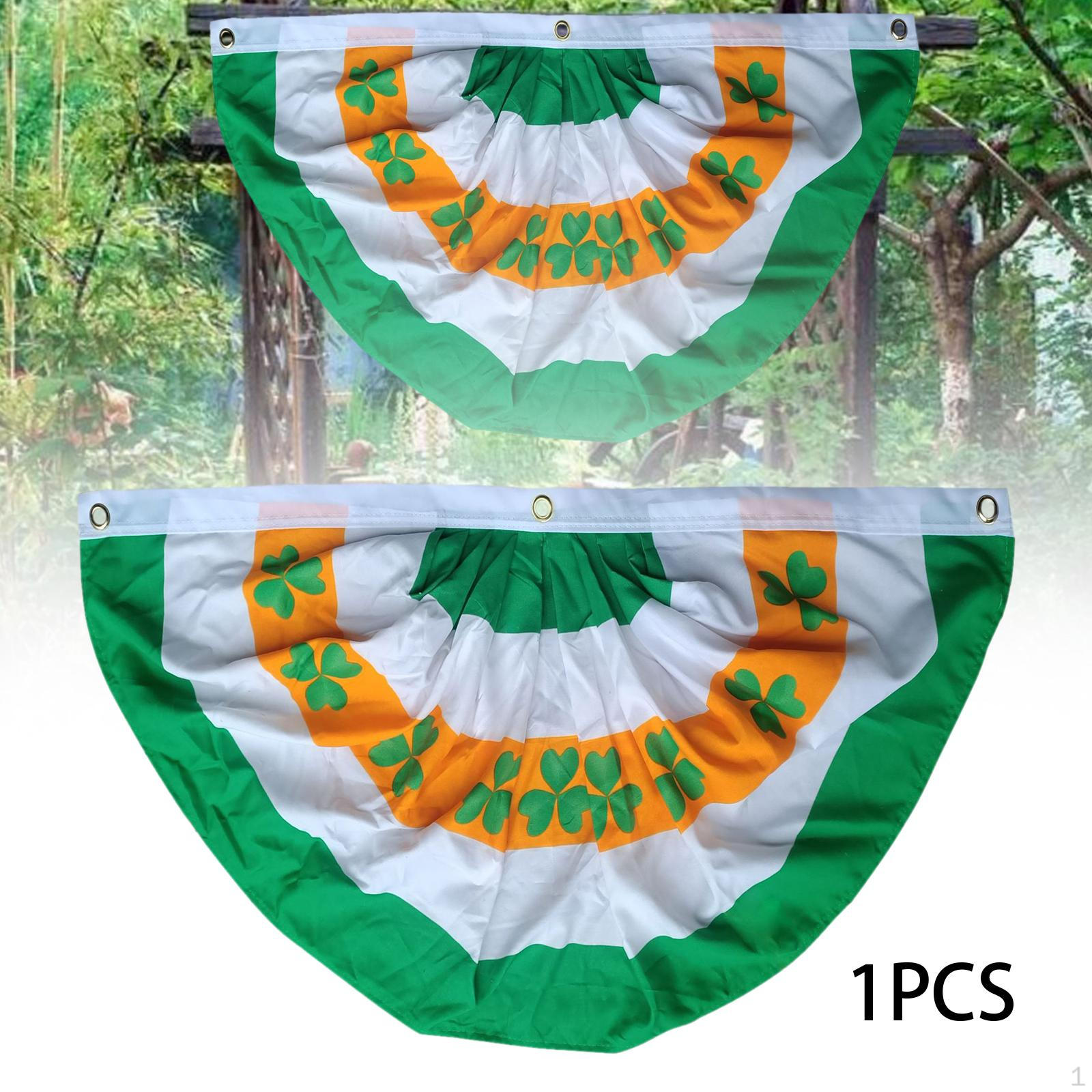 

ST. Флаг Дня Святого Валентина, плиссированный веерный флаг зеленого сада для 45cmx90cm