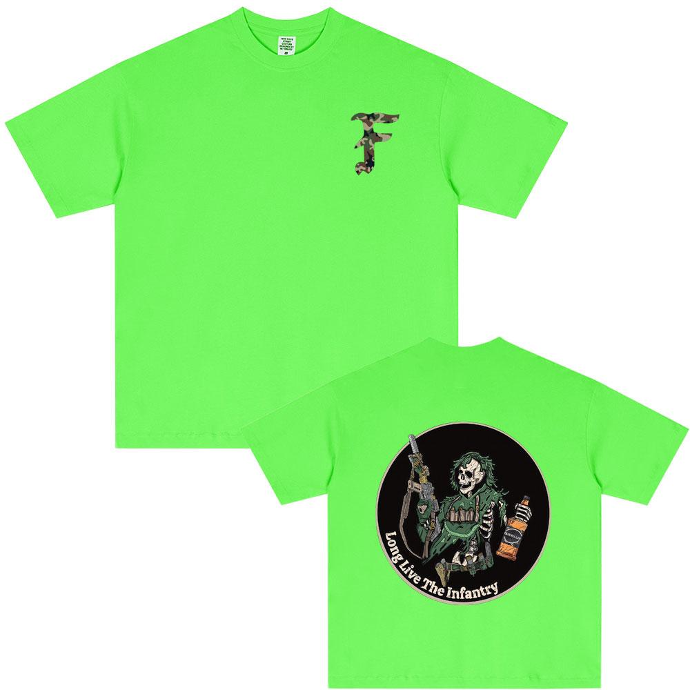 Forward Observations Group Tshirt Long Live The Infantry T Shirts Summer Man Vintage Oversized Tshirt Male Skeleton Print Tees