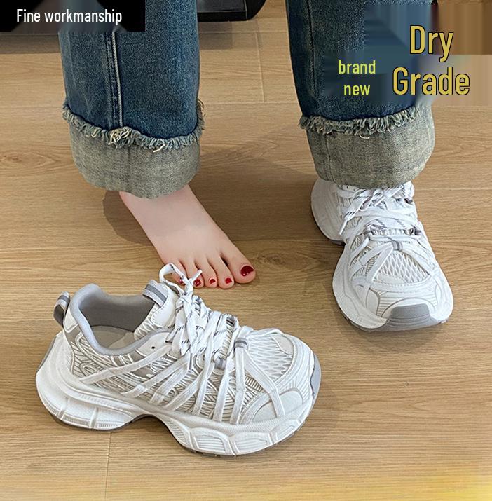 Damen Paris Plateau-Sneakers - 2025 Frühling/Sommer Mesh Atmungsaktive Lässige Laufschuhe