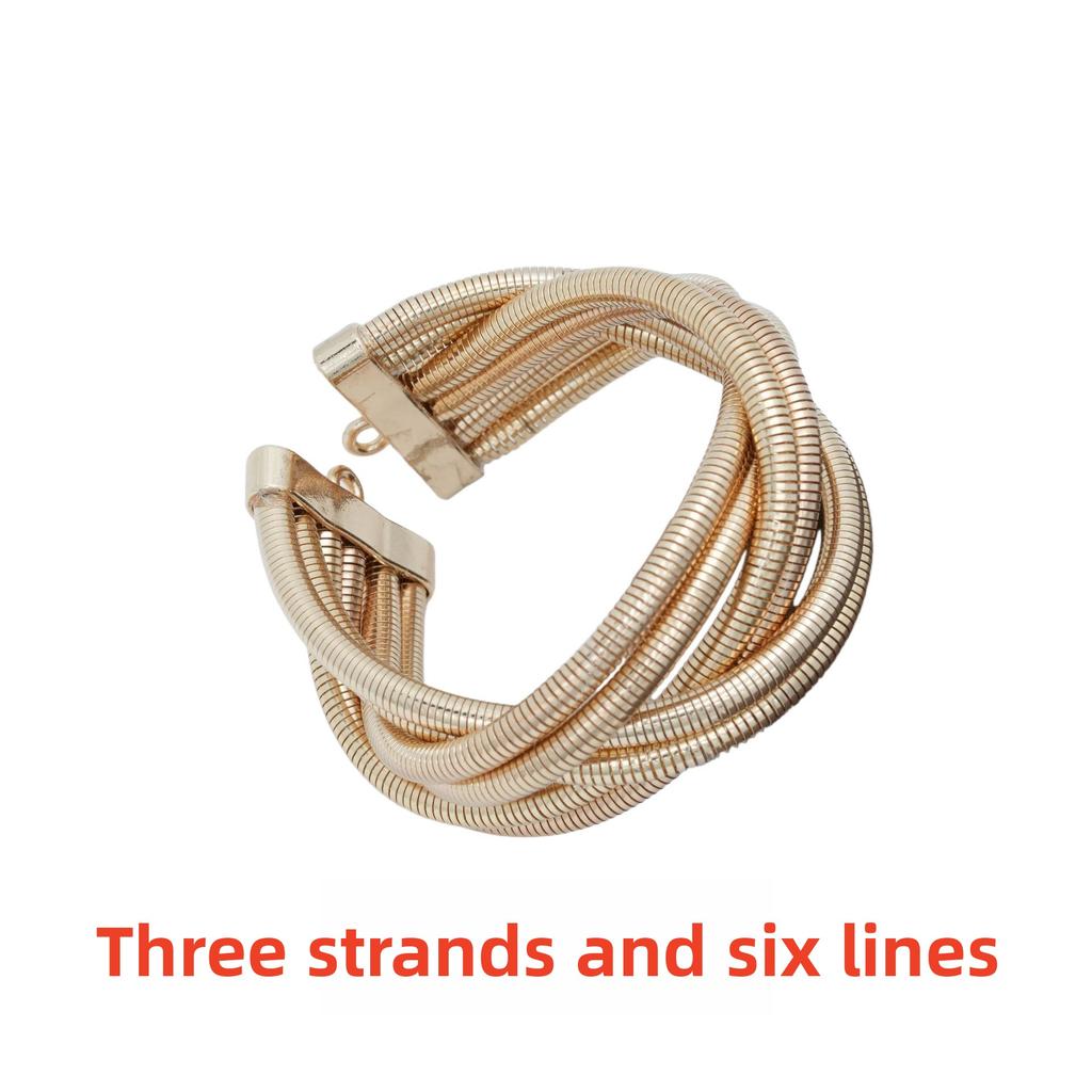 Cold Wind Wrapped Snake Bone Metal Necklace Personality Exaggerated Collarbone Chain