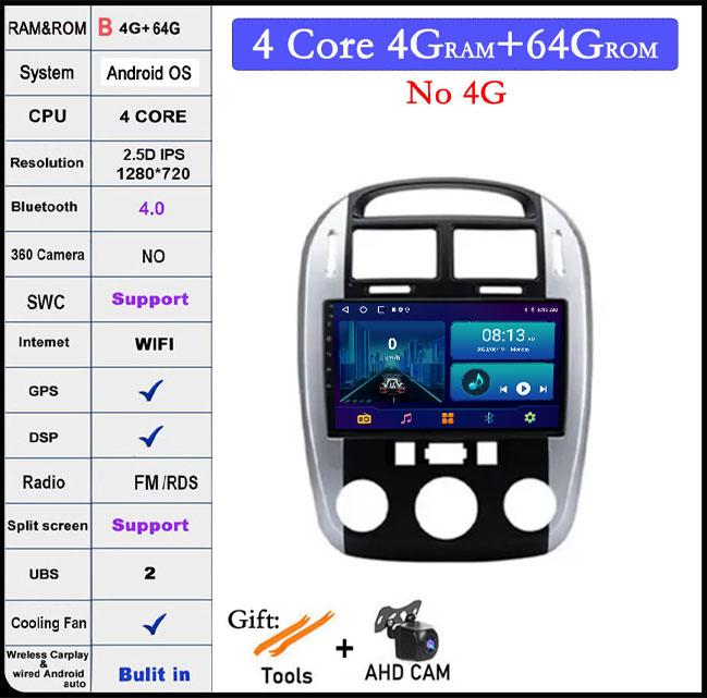9 Lnch Android 14 For KIA Cerato 1 LD 2017-2020 Touch Screen Car Automotive Multimedia 4G+WIFI DSP Bluetooth Stereo Auto Rideo