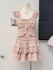Sweet Style Women's Summer Vest & Ruffled Pleated Skirt Set