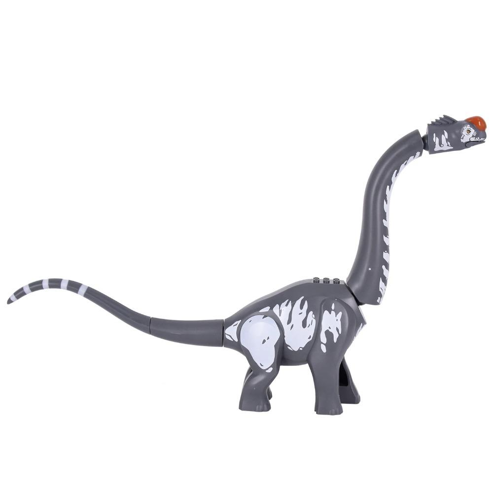 Mondo dei Dinosauri Giurassico Titanosauro Design Realistico Materiale Gomma Morbida Blocchi da Costruzione Mattoncini Dinosauri Parco Figure Giocattoli