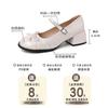Retro one-word buckle bow Mary Jane shoes women's summer new fashion versatile single shoes small leather shoes