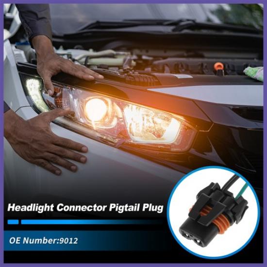 No.9012 Halogen Bulb Connector Pigtail Wiring Harness for Fiat 500 12-17