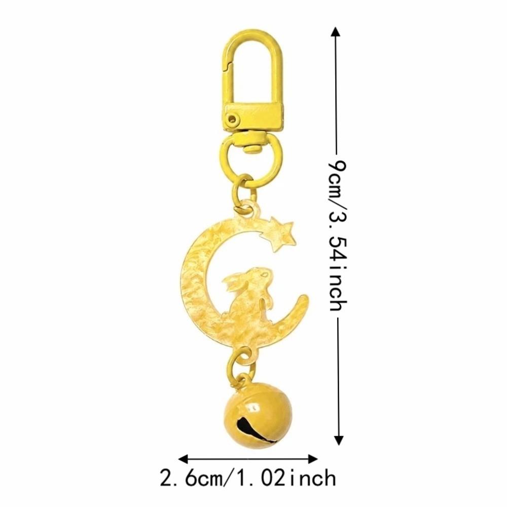 Auspicious Moon Bunny Pendant Cute Rabbit Key Ring Car Key Holder Mid-Autumn Key Chain Friends