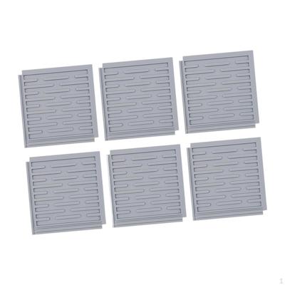 6x Silicone Dish Drying Mats Cutting Board Anti Slip Pads Multifunctional Insulation