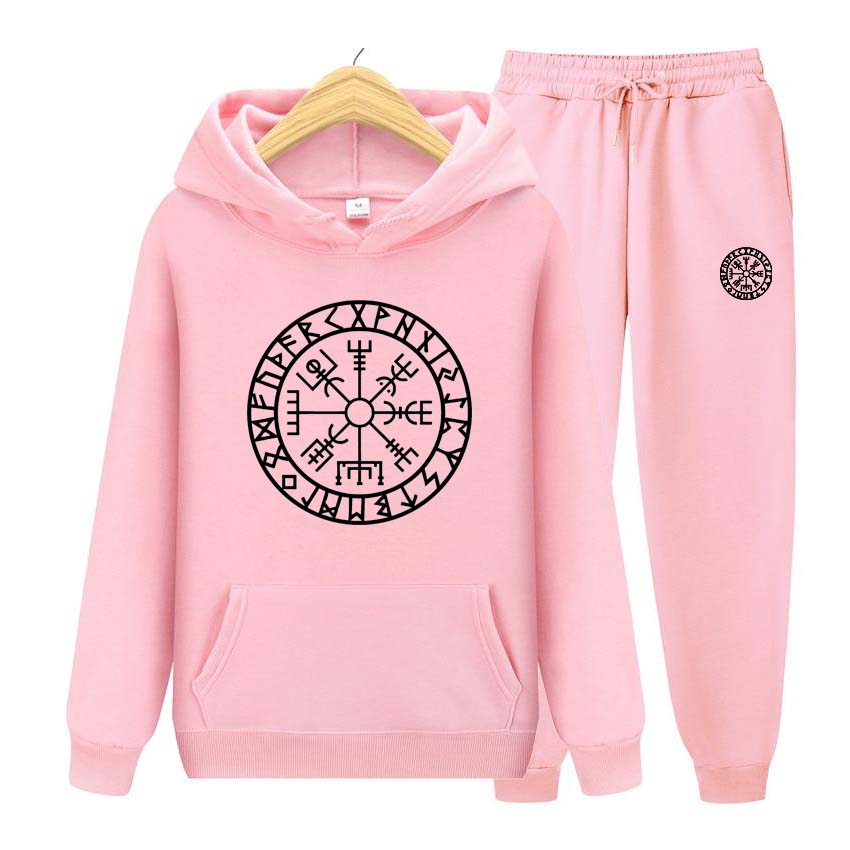 Men Suit Spring Hoodies+Pants Two Piece Set  Printing Men Womens Hoodies Tracksuits Jogger Pants Thick Warm Clothes Men