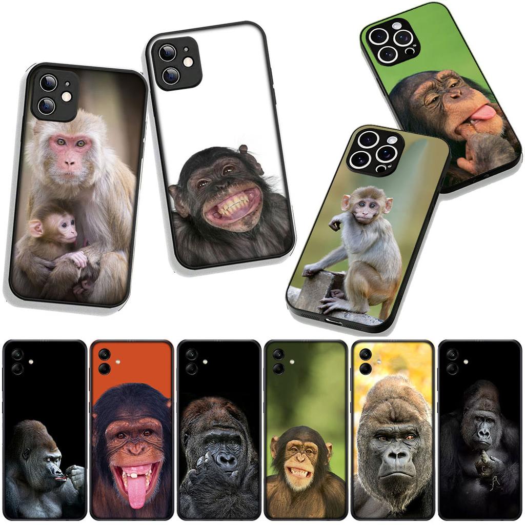 Phone Cover Monkey Gorilla Ape Baby Casing for Samsung Galaxy S25 S24 S22 S23 FE Ultra Plus A56 A05 A06 A15 A16 A55 S7 Edge Case