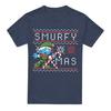 The Smurfs Unisex Adult Candy Cane Christmas T-Shirt