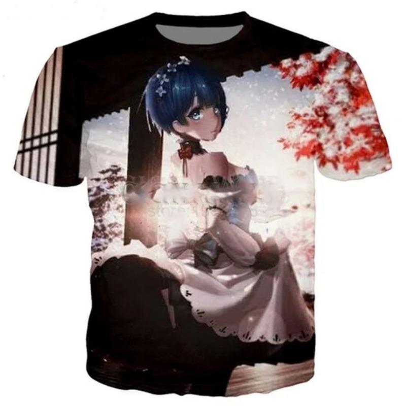New T Shirt Men/women Anime Girl 3D Printed T-shirts Casual Harajuku Style Tshirt Streetwear Tops Oversized Clothing