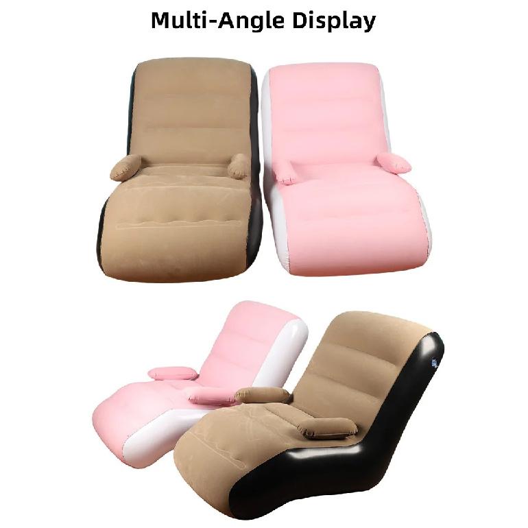 Inflatable Lounger Sofa with Storage Bag for Living Room And Bedroom Lazy Sofa Compact Foldable Seat Cushion