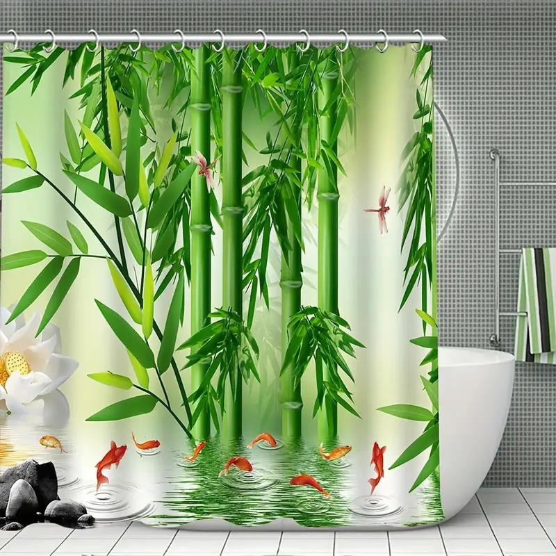 Caryophylla Orchid Pattern Shower Curtain Hook, Waterproof Shower Curtain, Bathroom Partition, Bathroom Curtain, Home Decoration