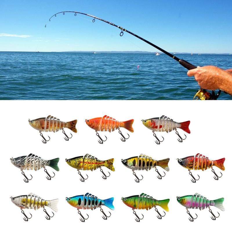 10cm 3D Fishing Lures Swimbait Wobbler Hard Multi-Sections Fishing Lures Saltwater Trolling Lures Fishing Baits Wobbler