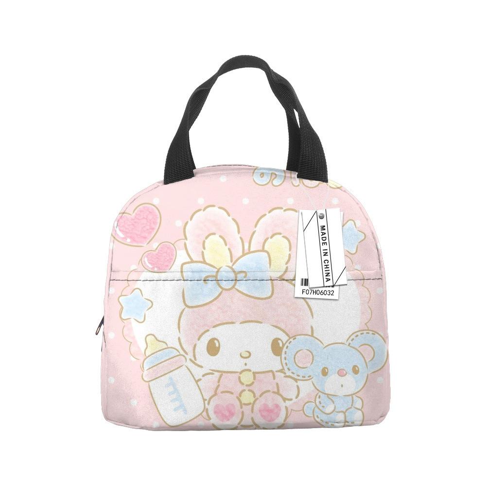 Hello Kitty Lunch Bag Large Capacity Rice Bag Bento Bag Tote Bag Waterproof Lunch Box Insulation Bag