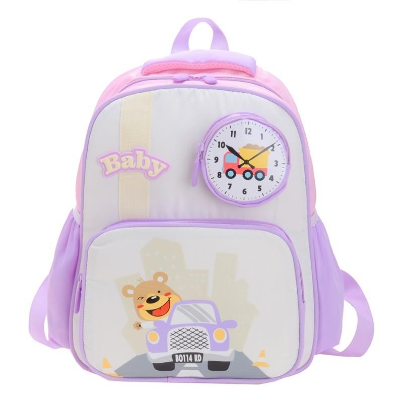 Cute And Breathable Nylon Children's Backpack Featuring Fun Animal Patterns