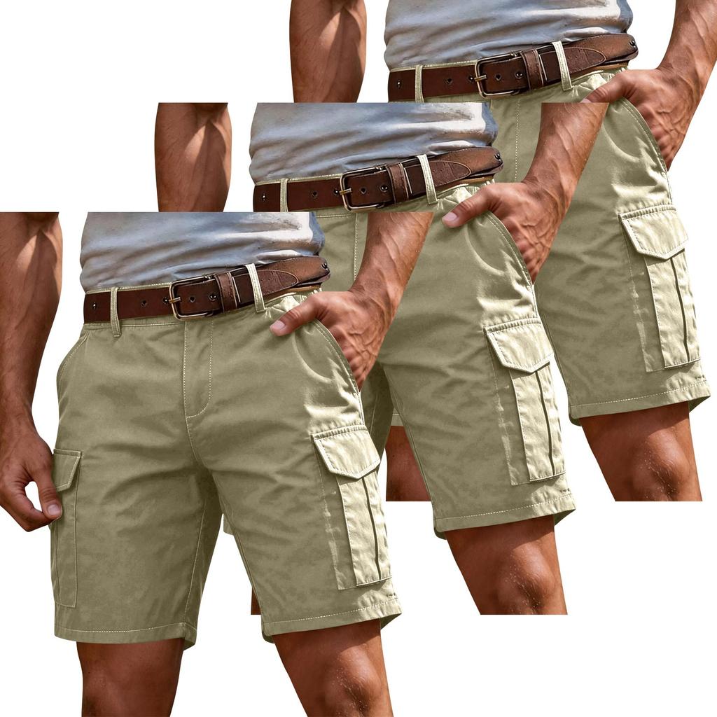 Men's Cargo Shorts Loose Fit Knee Length with Multiple Pockets for Summer Sports & Outdoor Activities