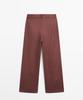 Masimodutti Linen Pleated Wide Fit Pants