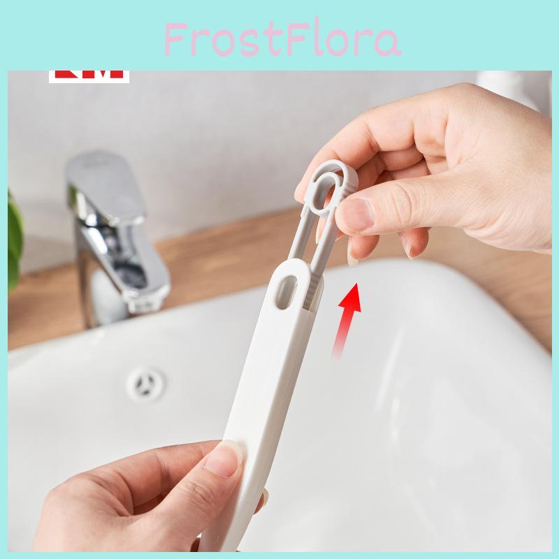 Cleaning Long Handle Brush With Detachable Hair Tweezer And Nylon Bristles For Home Use