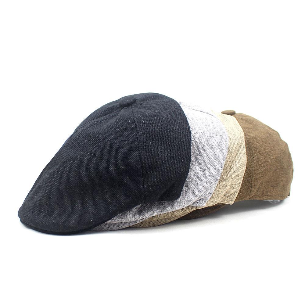 Pánský retro klobouk bavlněný a lněný klobouk jarní a podzimní baret cestovní horolezecký klobouk nový klobouk
