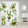 Cartoon Frog Shower Curtain Funny Green Animal Kids Bathroom Decor Linen180X230