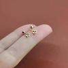 Five-Petal Flower Stud Earrings - Screw Back