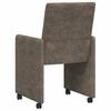 Dining Room Chairs with Casters 2 pcs Dark Grey 57 x 66 x 94 cm