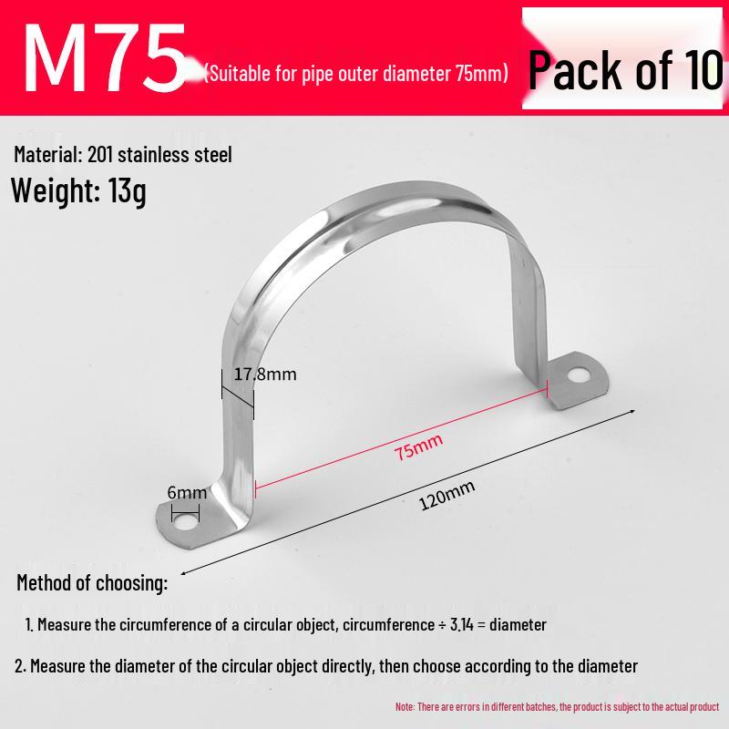 Stainless Steel U-Bolt Pipe & Hose Saddle Clamp