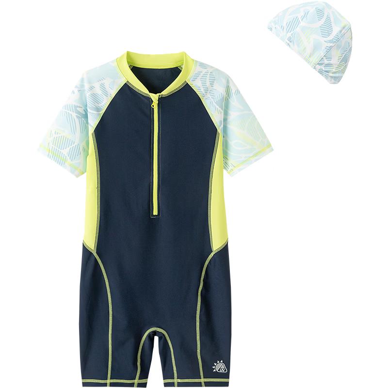 Balabala Boys  One-Piece Sun Protection Swimsuit Set 170
