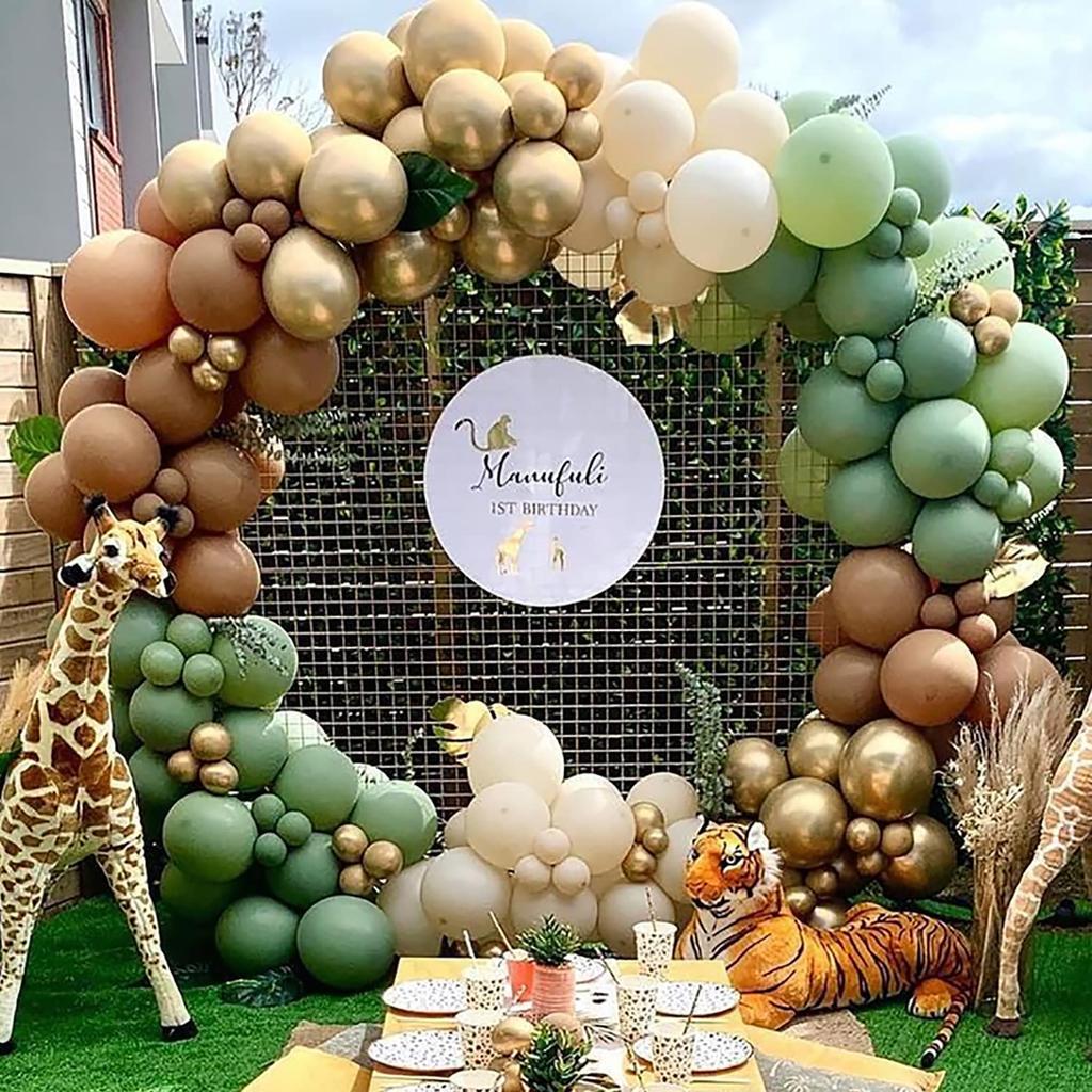 Bruiloft Verjaardag Babyborrel Geslachtsonthulling Decoraties Stofblauw Wit Ballonnenboog Slingerset