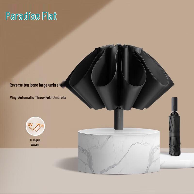 Heaven Umbrella Jinglan Series Three-Fold Manual Reverse Sun & Rain Umbrella