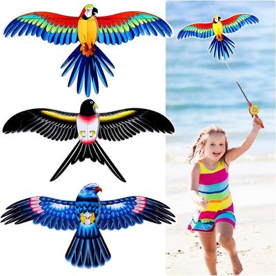 Cometa de Pez, Mariposa y Águila de Dibujos Animados para Niños - Juguete Volador para Exteriores con Mango y Cuerda de 30m Actividad de Playa y Parque para Niños Regalo