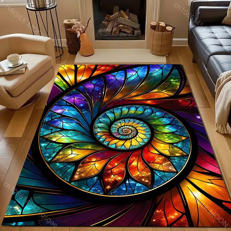 

Ковер с принтом иллюзии спирали Фибоначчи для спальни, гостиной, прикроватный, под диван, напольный коврик, современный домашний декор, ковер для подарков 40x60cm (16x24in)