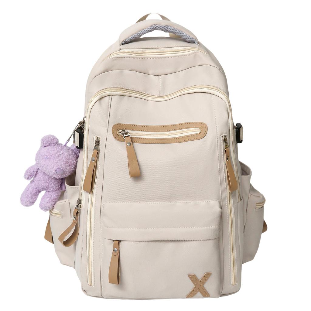 Schoolbag Korean version ins new high-value college style simple backpack couple light travel mountaineering large-capacity backpack